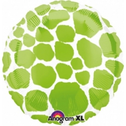 Balon foliowy Zielone Cętki 43 cm